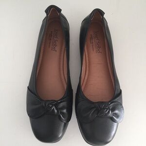 Josef Seibel Shoes Fenja 07 Slip-On Ballet Flats Leather Round Toe Bow EU38